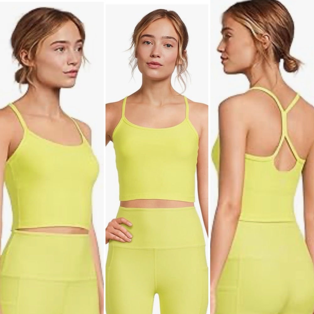 Beyond Yoga Space Tank Women's Yellow Crop Top! Size M